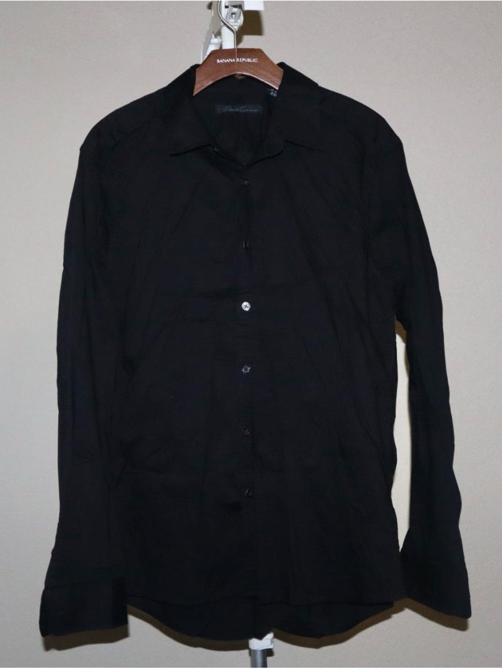 Kenneth Cole Black Men's Long-Sleeve Dress Shirt